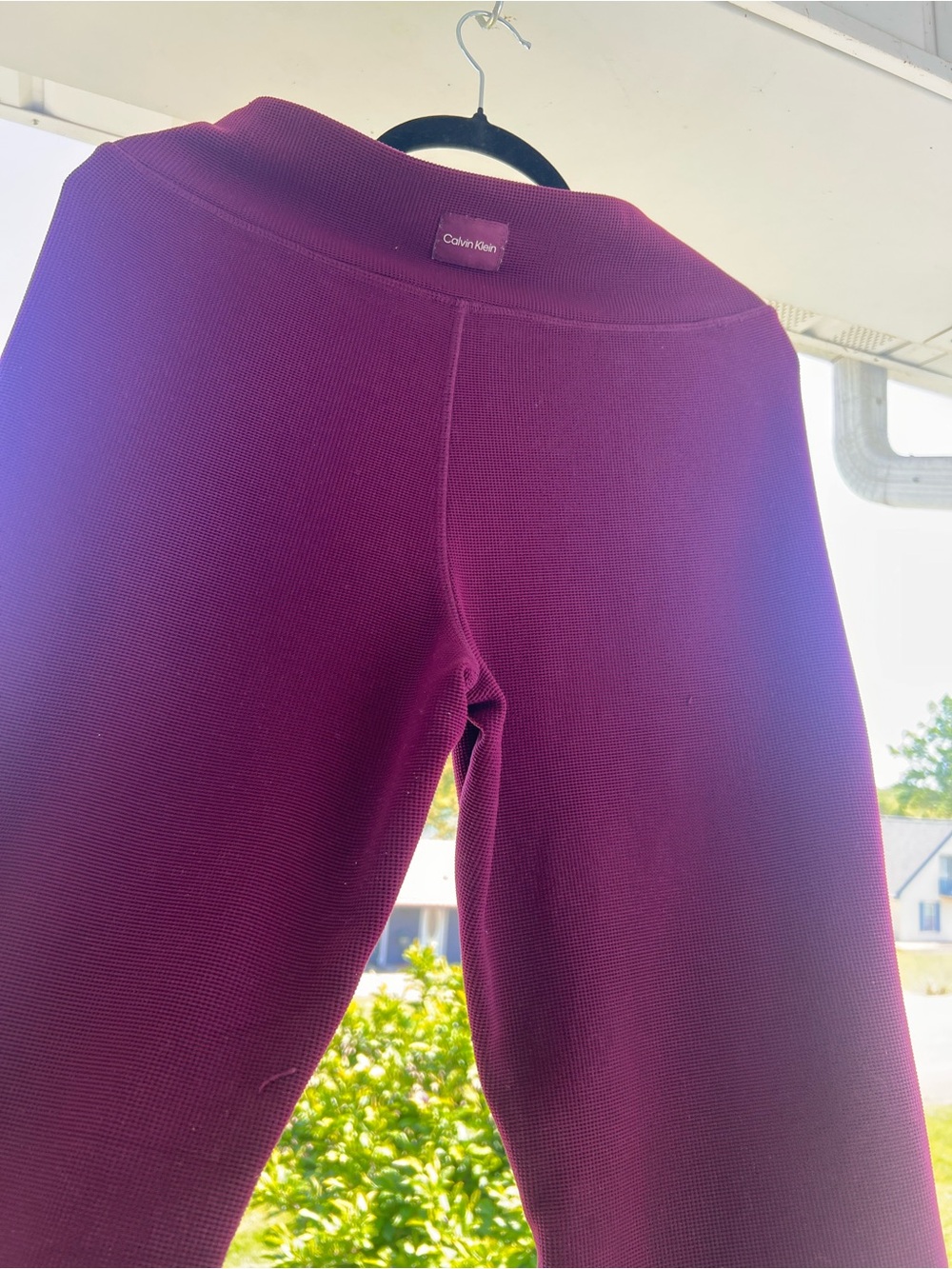 Calvin Klein Plum High-Rise Stretch Knit Leggings